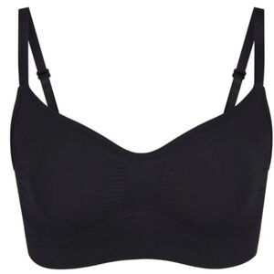 PINK Victoria's Secret XL Wireless Pushup Bra Black w Pink Interior